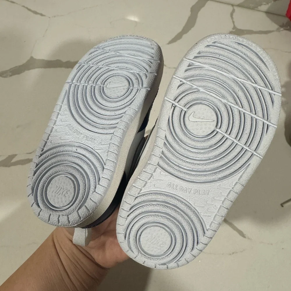 Nike Kids Court‎ Borough Blue and White Sneakers
